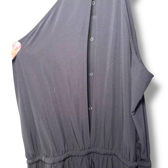 Athleta Mercer Gray Romper Jumpsuit Wide Leg Quick Drying Pockets Size 8 EUC - Picture 6 of 14